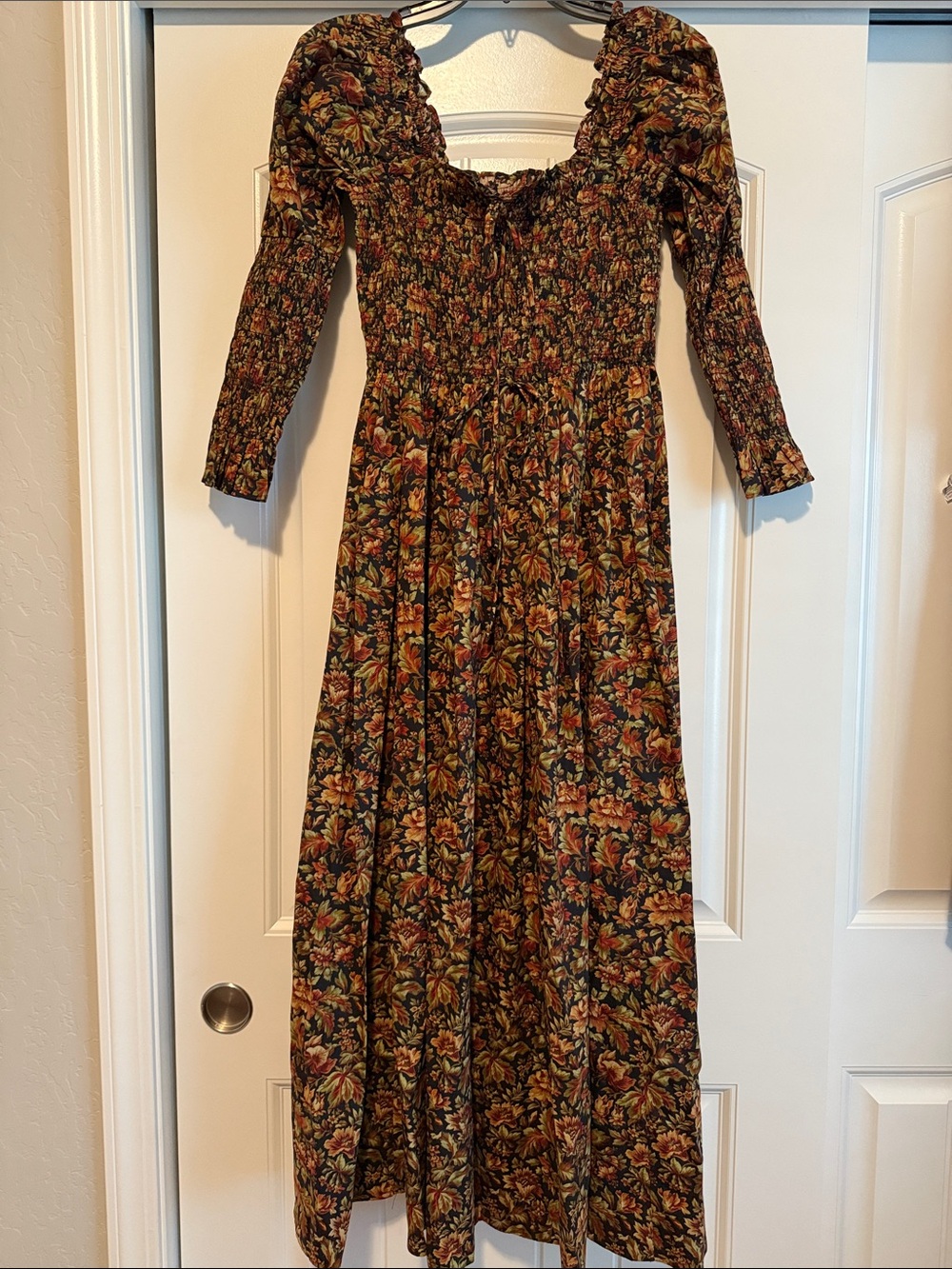 SOLD DÔEN Bijou Dress Noir Rêve des Jardins Floral Organic Cotton - Picture 2 of 11